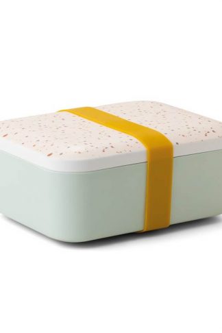 Melamine Bento/Lunch Box - Terrazzo/Mint/Ochre