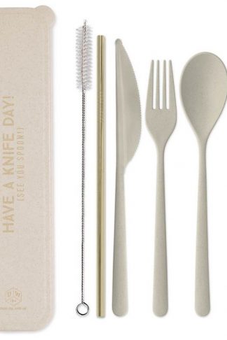 Portable Flatware Set - "Have A Knife Day! (See You Spoon!)