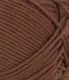 A ball of yarn with a brown background