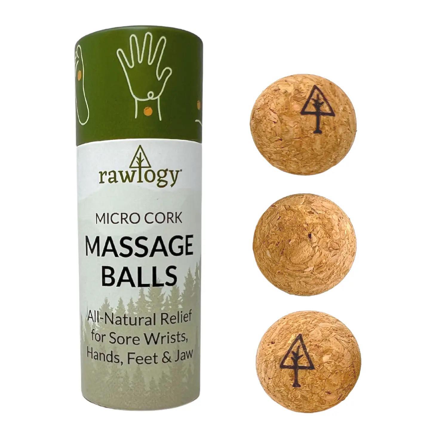 Rawlogy Micro Cork Massage Balls – 3 Balls