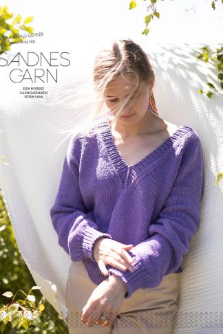 Sandnes Garn Viola V-Neck Sweater Bottom Up [Kit includes FREE Pattern]