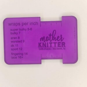 Mother Knitter Needle Gauge Wraps Per Inch Tool